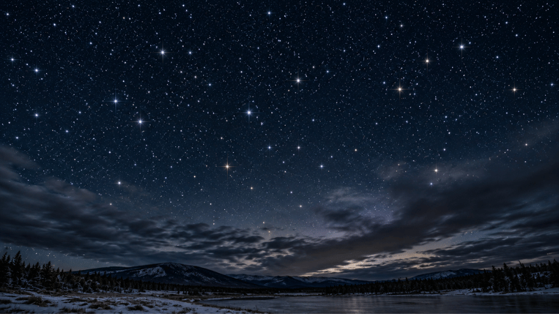 Strongly twinkling stars on a cold clear night can indicate atmospheric instability and incoming weather change, a real-world application of the science behind why do stars twinkle